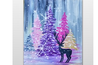 All Ages Paint Nite: Snowy Pastel Pines with Deer